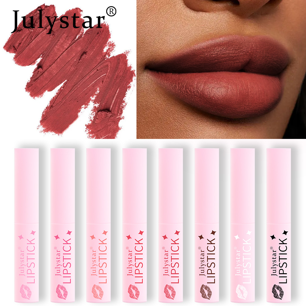 Halloween matte velvet lipstick cross-border beauty makeup does not fade, does not stick to the cup, natural, long-lasting and moisturizing black lipstick Specification drawing