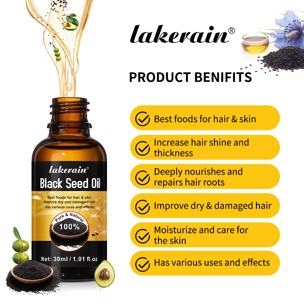 Cross-border new product lakerain Black Seed Oil Eyelash and Eyebrow Liquid Specification drawing