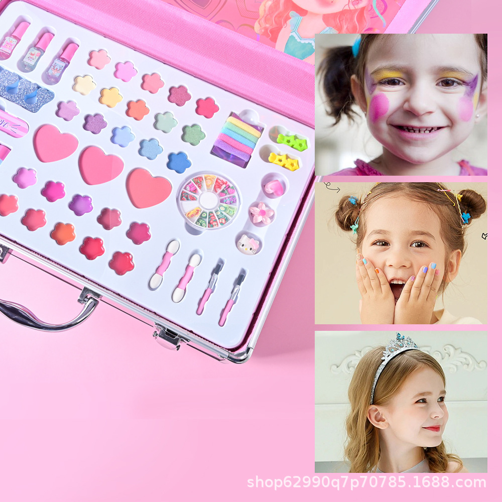 Miss Young's cross-border best-selling professional children's facial cosmetics washable makeup set color palette Specification drawing