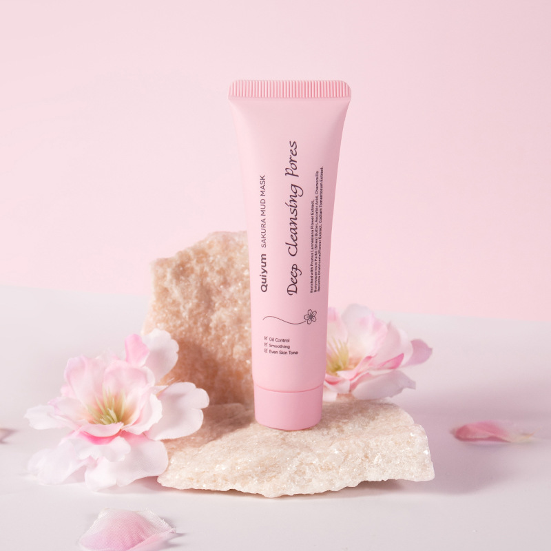 Cross-border version QUIYUM Cherry Blossom Mask Mud 30g (Color box) Hydrating, Cleansing and Moisturizing Manufacturer wholesale Application Scenario