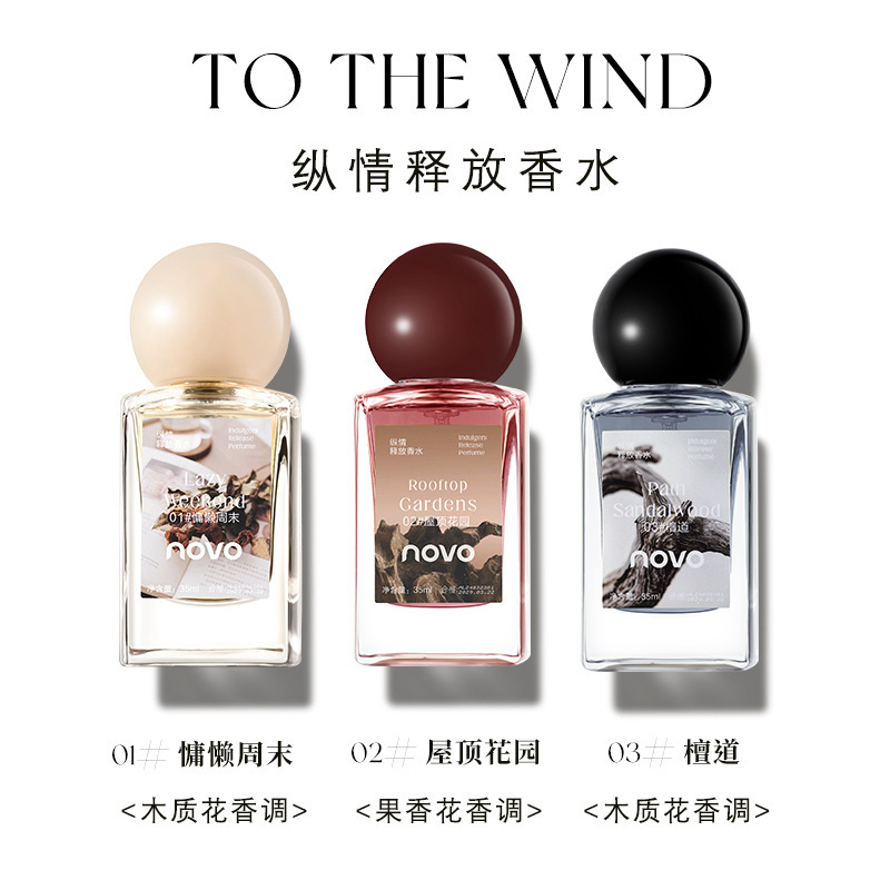 NOVO's woody floral fragrance is a long-lasting, fresh, natural and light, niche women's perfume details Picture