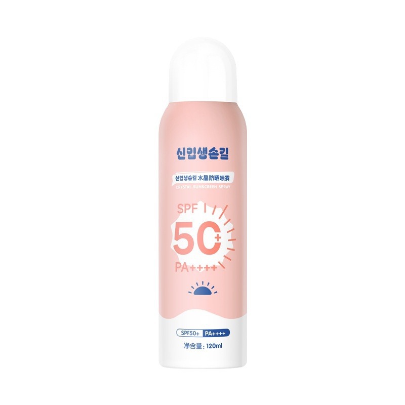 Crystal Sunscreen Spray provides a refreshing and effective full-body protection with spf50, suitable for both men and women in summer Item Picture