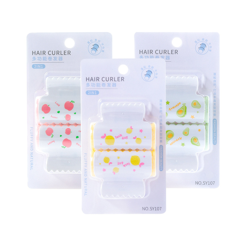 LMLTOP Fruit Pattern Hair Curler 2 sets DIY Air bangs Hair Curler Voluminous hair Clip SY107 Item Picture