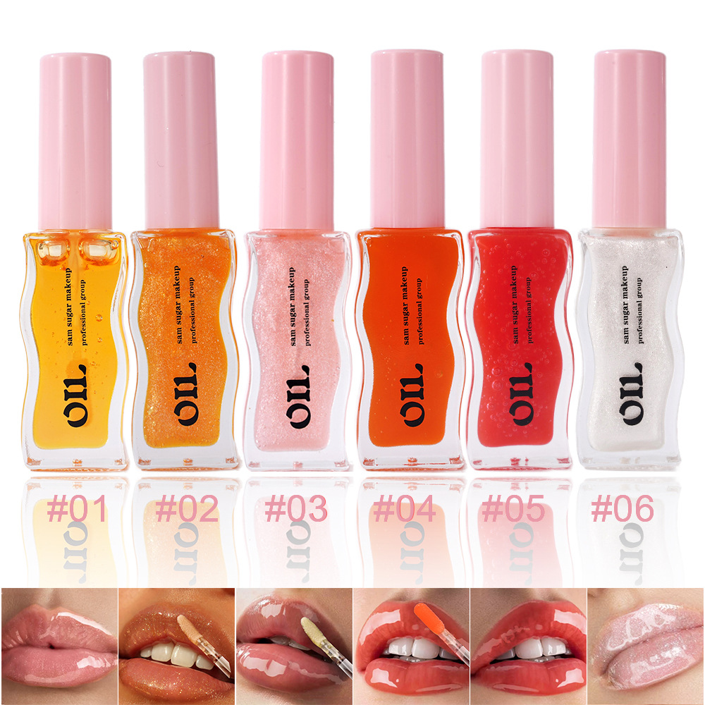 SAM SUGAR Fruit Honey Essence Lip Oil Lip Care Lotion Transparent Pearlescent Lip Gloss full figure