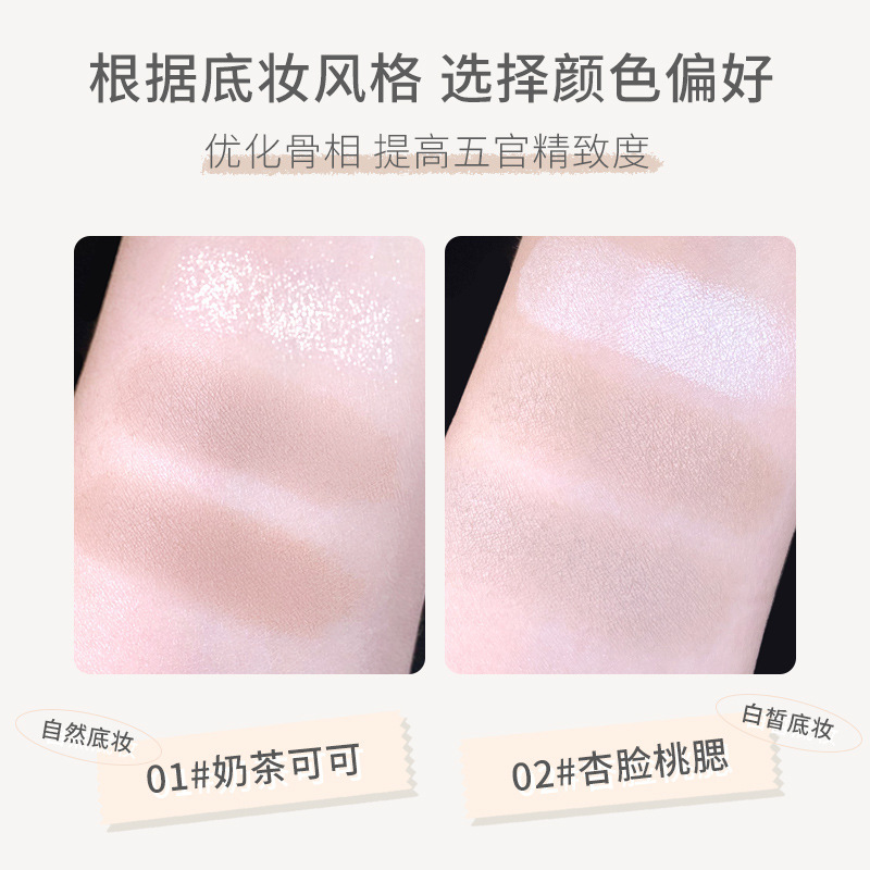 NOVO Multi-effect Three-color Facial contouring Tray for three-dimensional brightening of the face, highlighting the under-eye contour, side profile and nose profile, and all-in-one contouring tray Application Scenario