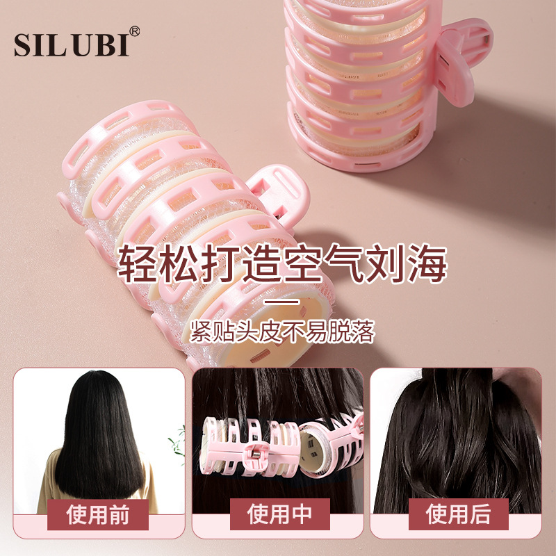 Ruby's all-English large double-layer spiral voluminous curling iron, air bangs self-adhesive curling iron S912 Specification drawing