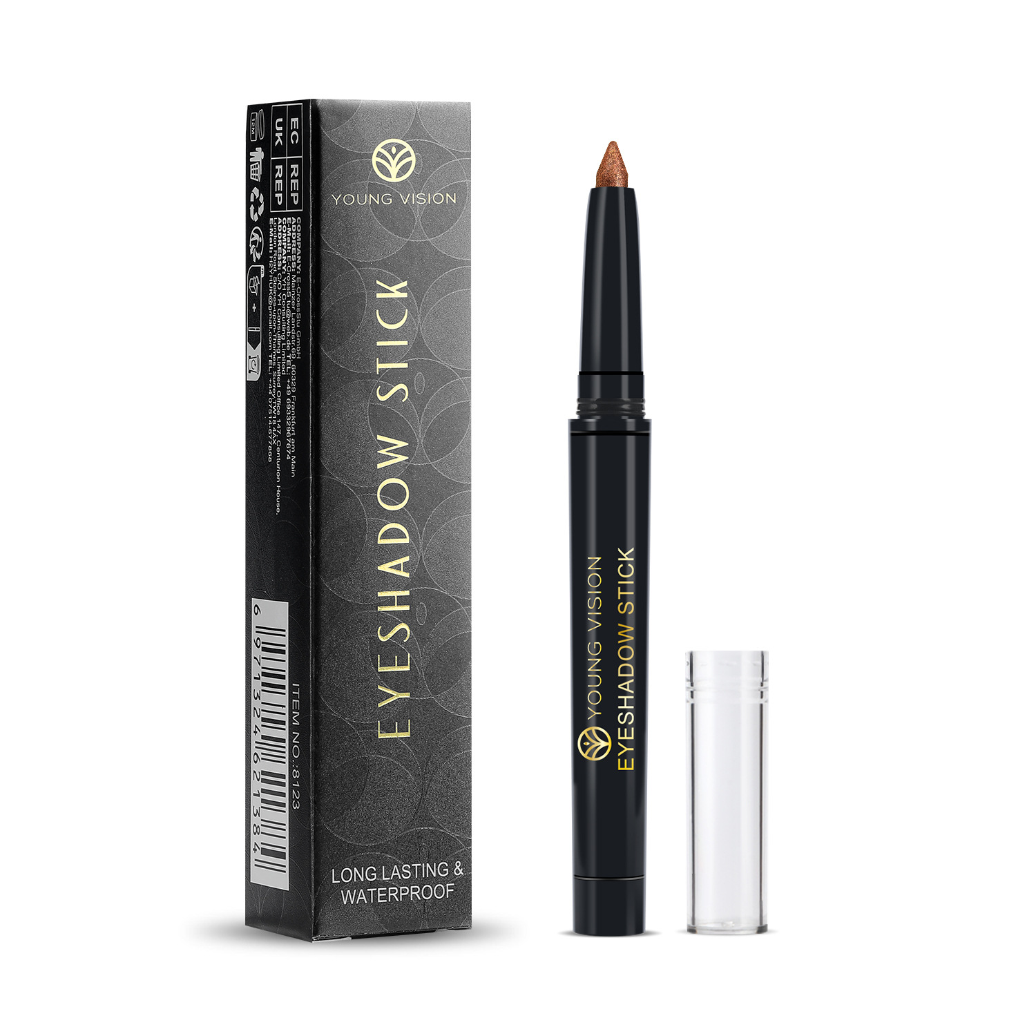 YOUNG VISION 12-color Pearlescent Rotating Eyeshadow Stick Contouring Under-Eye Makeup Colored Pen Item Picture