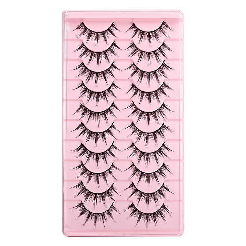 Natural Little Devil False eyelashes New 3D stereoscopic sunflower style 10-pair synthetic fiber eyelashes Item Picture