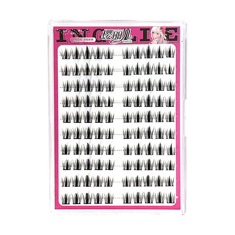 Sakura glue-free Barbie Wild Rabbit eyelash False eyelash for women, natural simulation, large capacity self-adhesive, no need to remove eyelash Item Picture