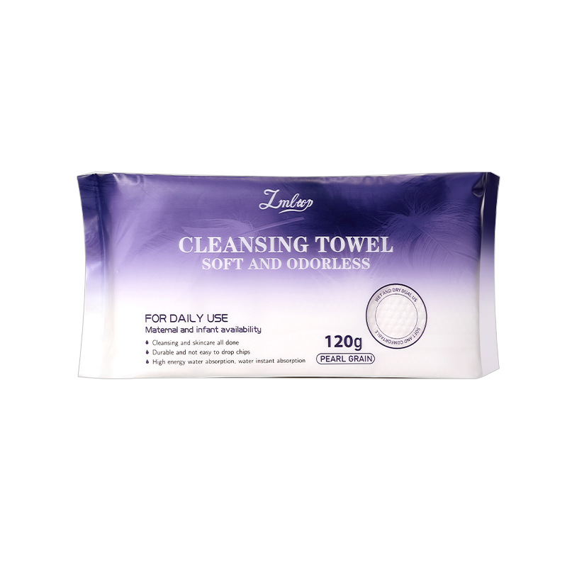 LMLTOP Cross-border All-English Pearl textured face Towel, Enlarged and thickened disposable cotton soft Towel, Cleansing Towel SY459 Item Picture