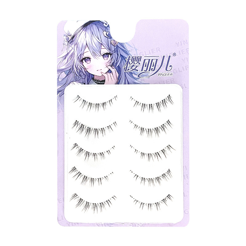 Sakura Baby Curved false eyelashes, Fairy eyelashes, full transparent stem, one-piece natural imitation eyelashes for beginners Item Picture