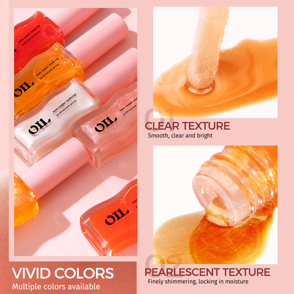 SAM SUGAR Fruit Honey Essence Lip Oil Lip Care Lotion Transparent Pearlescent Lip Gloss details Picture