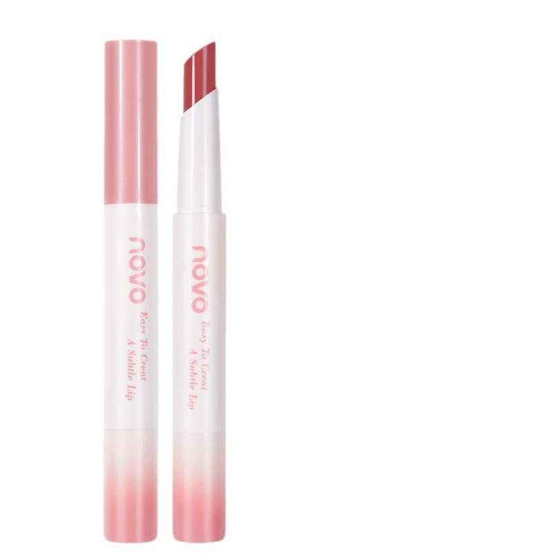 NOVO's Lustrous and hydrating lipstick is moisturizing, water-resistant and does not fade. It helps you look fair in autumn and winter without makeup. Affordable for students Item Picture