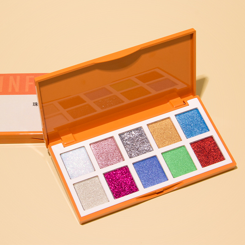 Ruili Cross-border Eyeshadow Fine Glitter Gel Stage Makeup Colorful Festival Atmosphere Eyeshadow Palette Cosmetics wholesale details Picture