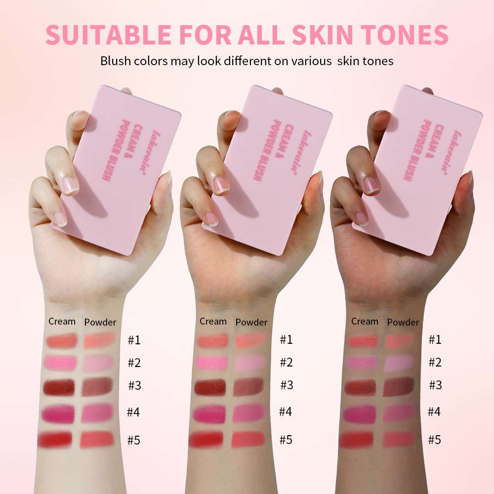 Cross-border lakerain two-in-one Blush Palette: Natural and easy-to-apply matte blush powder Specification drawing