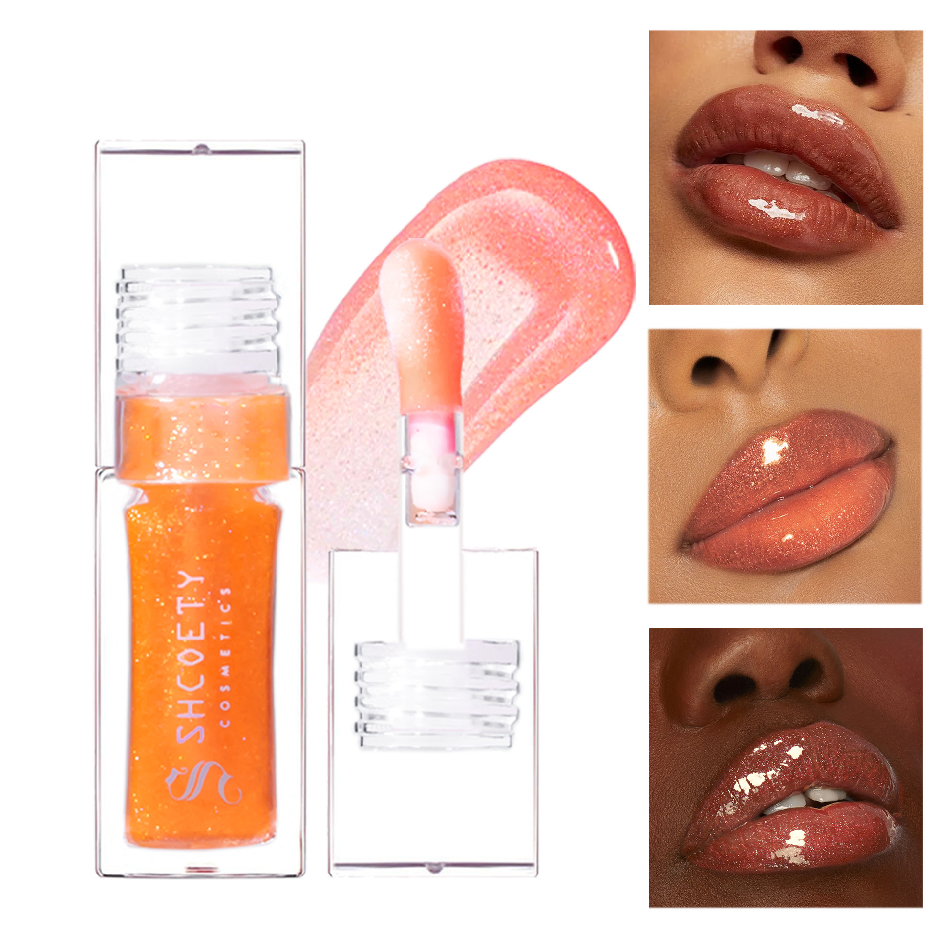 SHCOETY Cross-border Thermochromic Lip Oil Moisturizes and hydrates, easy to color, pearlescent fine shimmering color-changing lip gloss, and dudu Lip gloss full figure