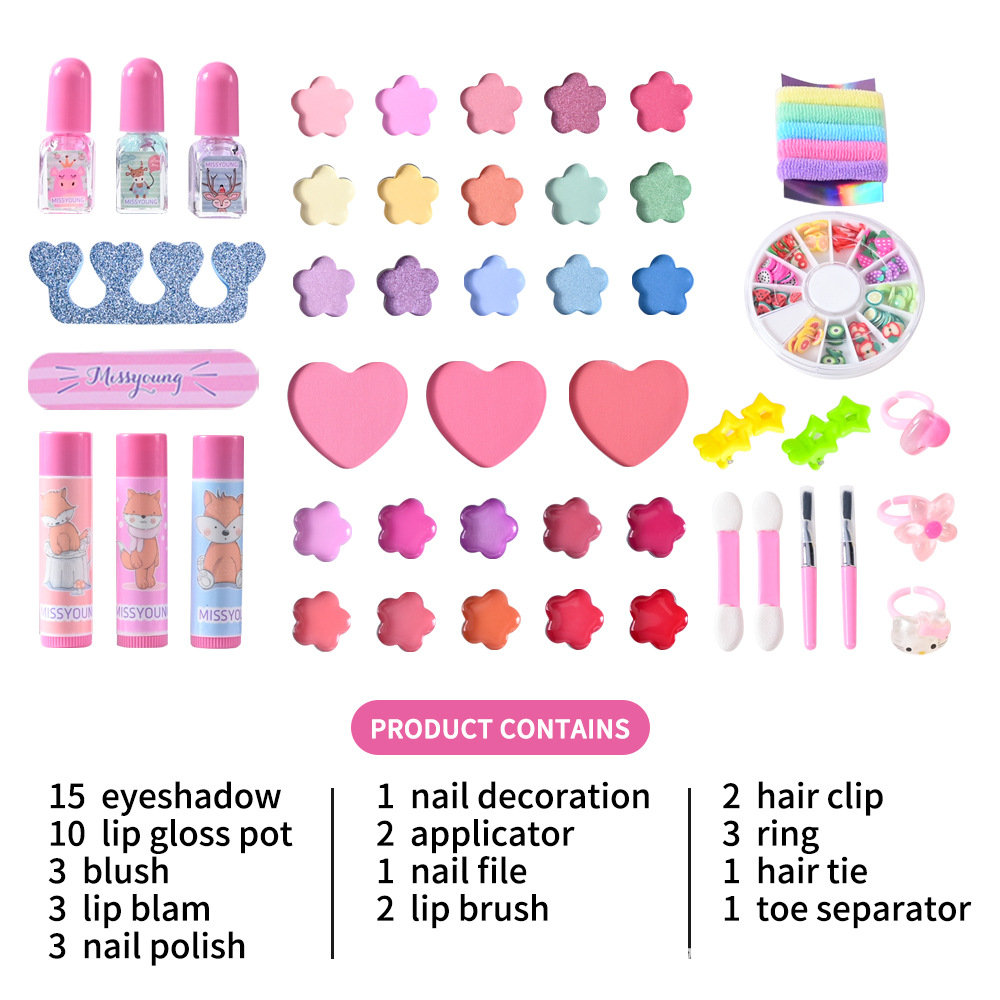 Miss Young's cross-border best-selling professional children's facial cosmetics washable makeup set color palette Application Scenario