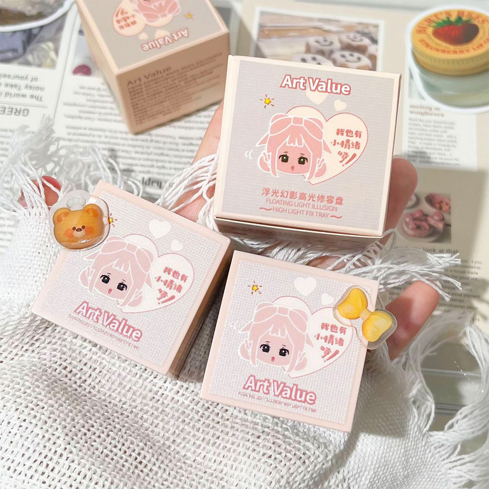 New Art Value embossed Emotional Contouring High-gloss one box four-color matte Contouring tray Cross-border affordable wholesale Specification drawing