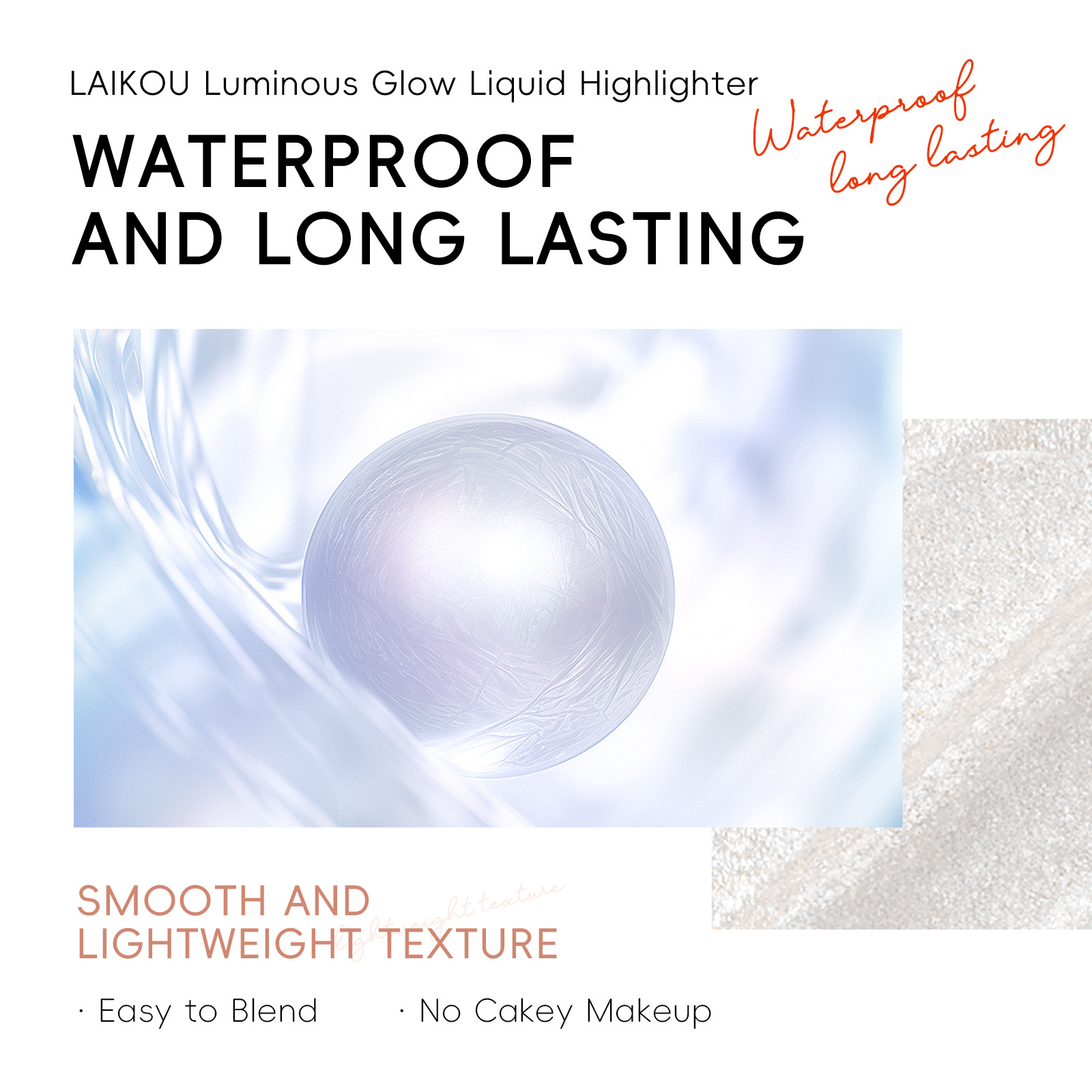 The cross-border three-color LAIKOU High-gloss Cream 10g (color box) is available for covering blemishes and facial contouring Application Scenario