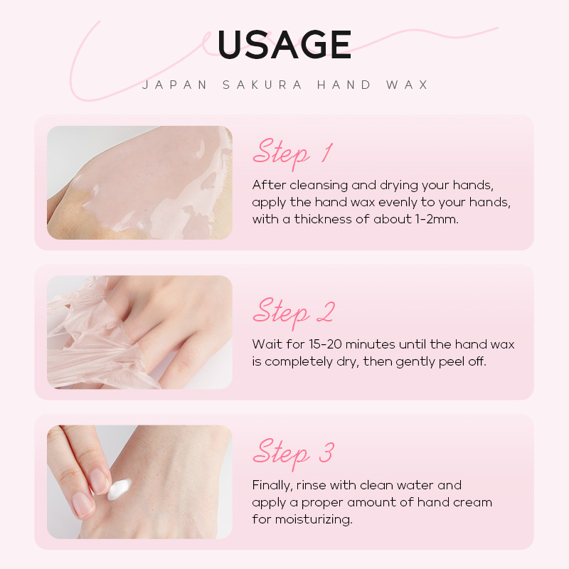 Cross-border LAIKOU Japanese Cherry Blossom Hand Wax 50g Hydrating and moisturizing hand care skin care products manufacturer in stock wholesale Application Scenario