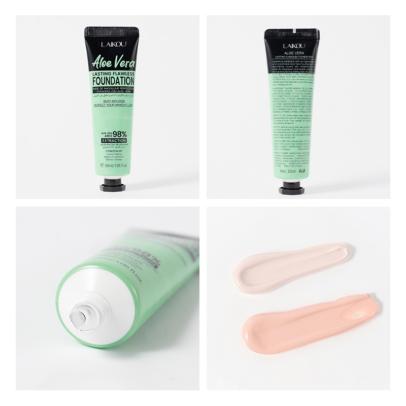 Cross-border LAIKOU Aloe Vera Foundation Two-color to cover blemishes and beautify the skin, plant extract manufacturer in stock Application Scenario