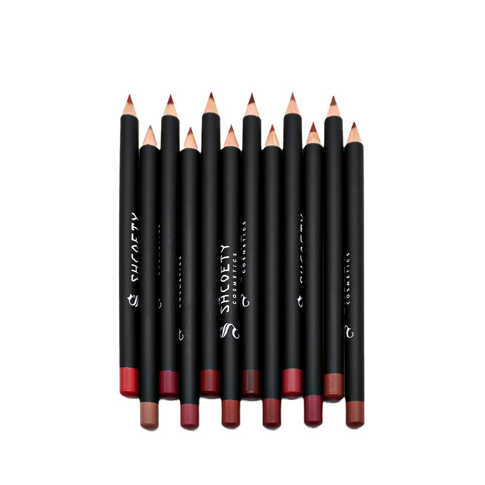 SHCOETY European and American cross-border 12-color matte lip liner pen set Nude color long-lasting and non-fading makeup wholesale Item Picture