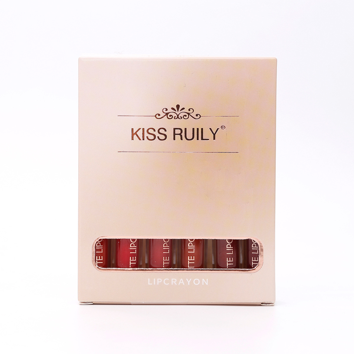 6-piece red matte lipstick set, liquid lipstick, waterproof, non-stick cup, lip gloss, velvet lip gloss, cross-border Item Picture