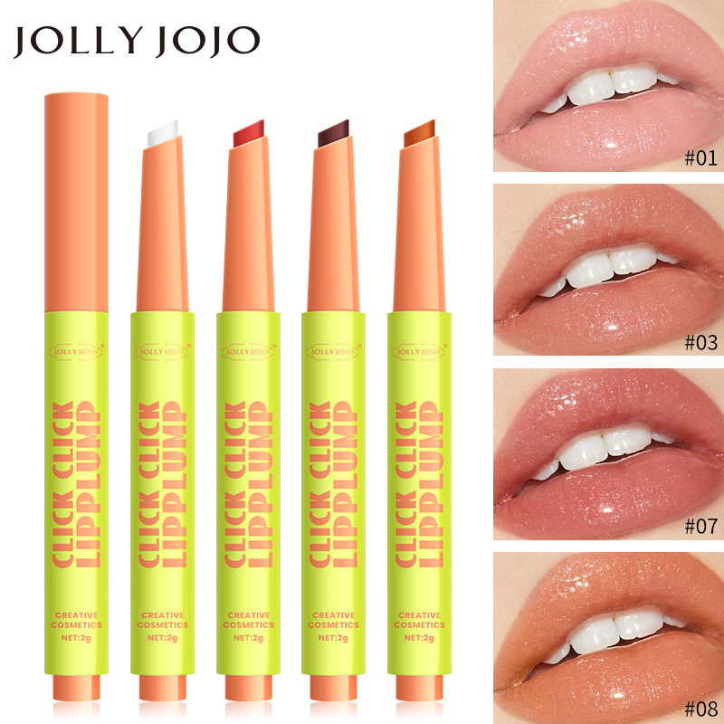 Cross-border JOLLY JOJO Moisturizing and hydrating Lipstick, Press-type lipstick, pearlescent and easy-to-apply lipstick, student makeup full figure