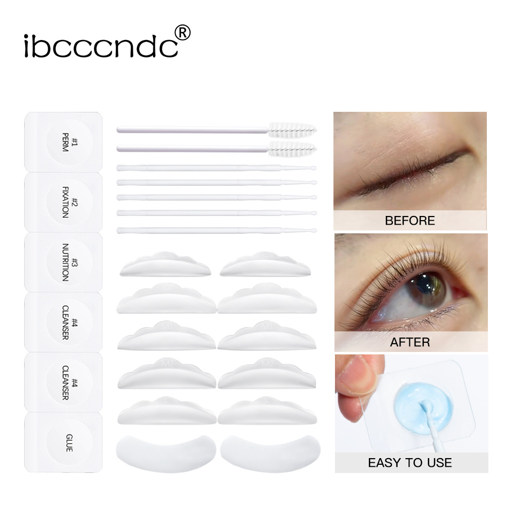 ibcccndc Eyelash perming set, disposable cold eyelash perming tool, simple eyelash perming and curling set details Picture