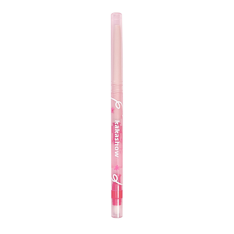 kakashow's foggy dudu lip liner pen delicately and smoothly Outlines the lip shape. It comes with a built-in lip brush and pencil sharpener Item Picture