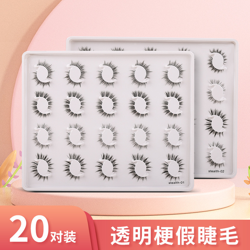 Ready-made long and slender eyelashes for beginners, transparent eyelashes, comic eyelashes, and realistic false eyelashes Application Scenario