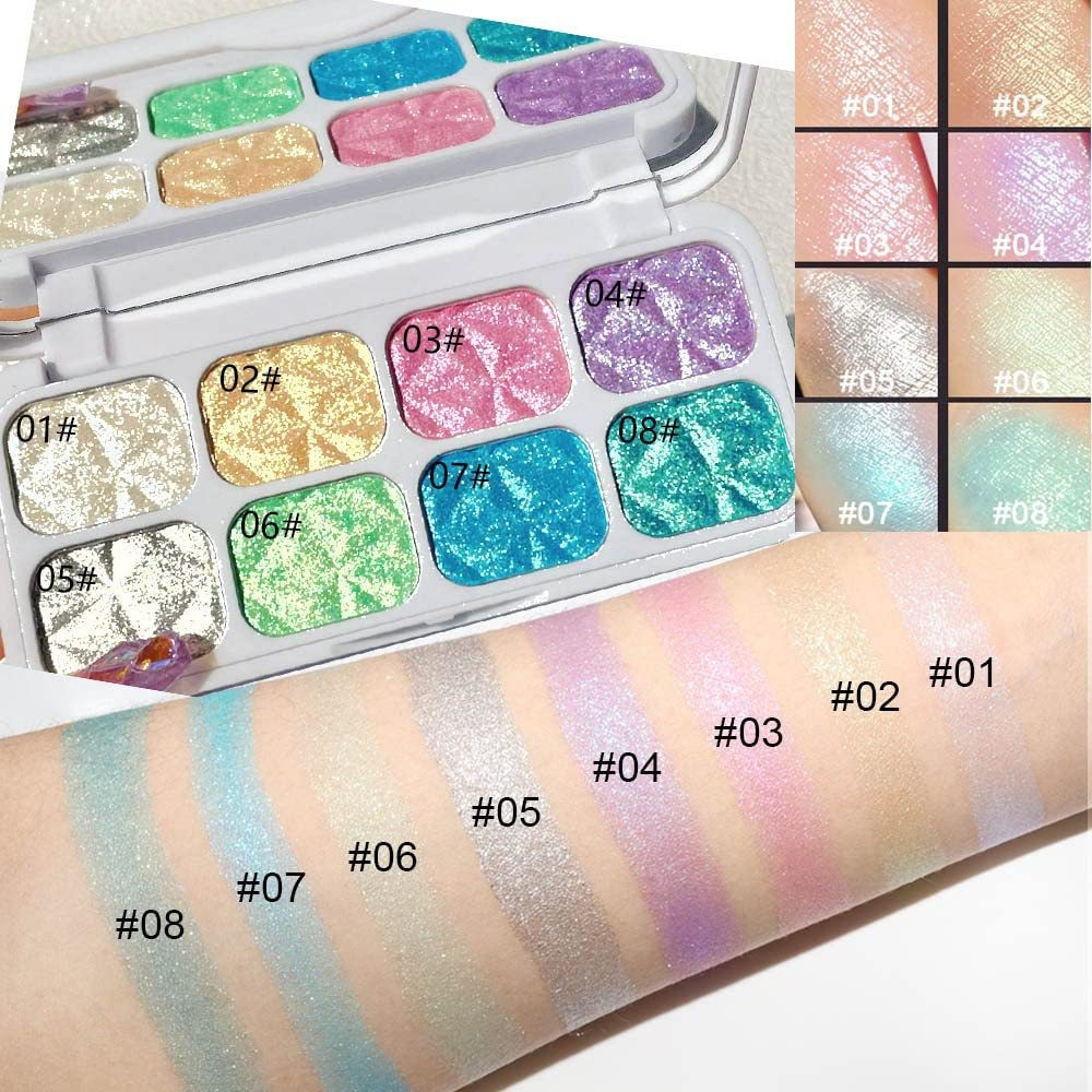 insfany Macaron Chameleon High Disc Polarized Color 8-color Cut Color Eyeshadow Douyin Xiaohongshu Specification drawing