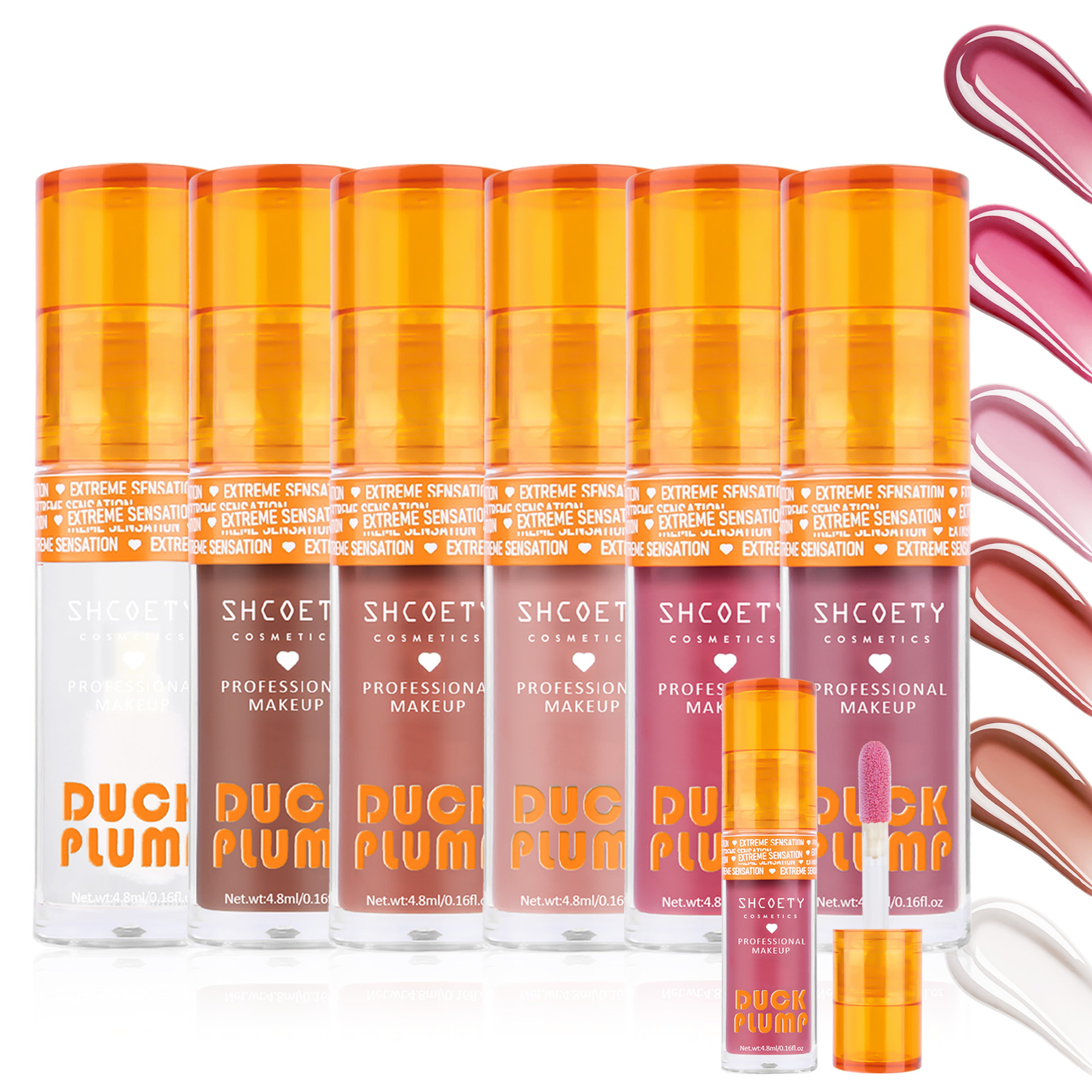 SHCOETY Cross-border Duck Lip Oil, Lip Gloss, Mirror Lip Gloss, Dudu Lip Gloss, Liquid Lipstick, Lip Care Oil and Makeup Specification drawing