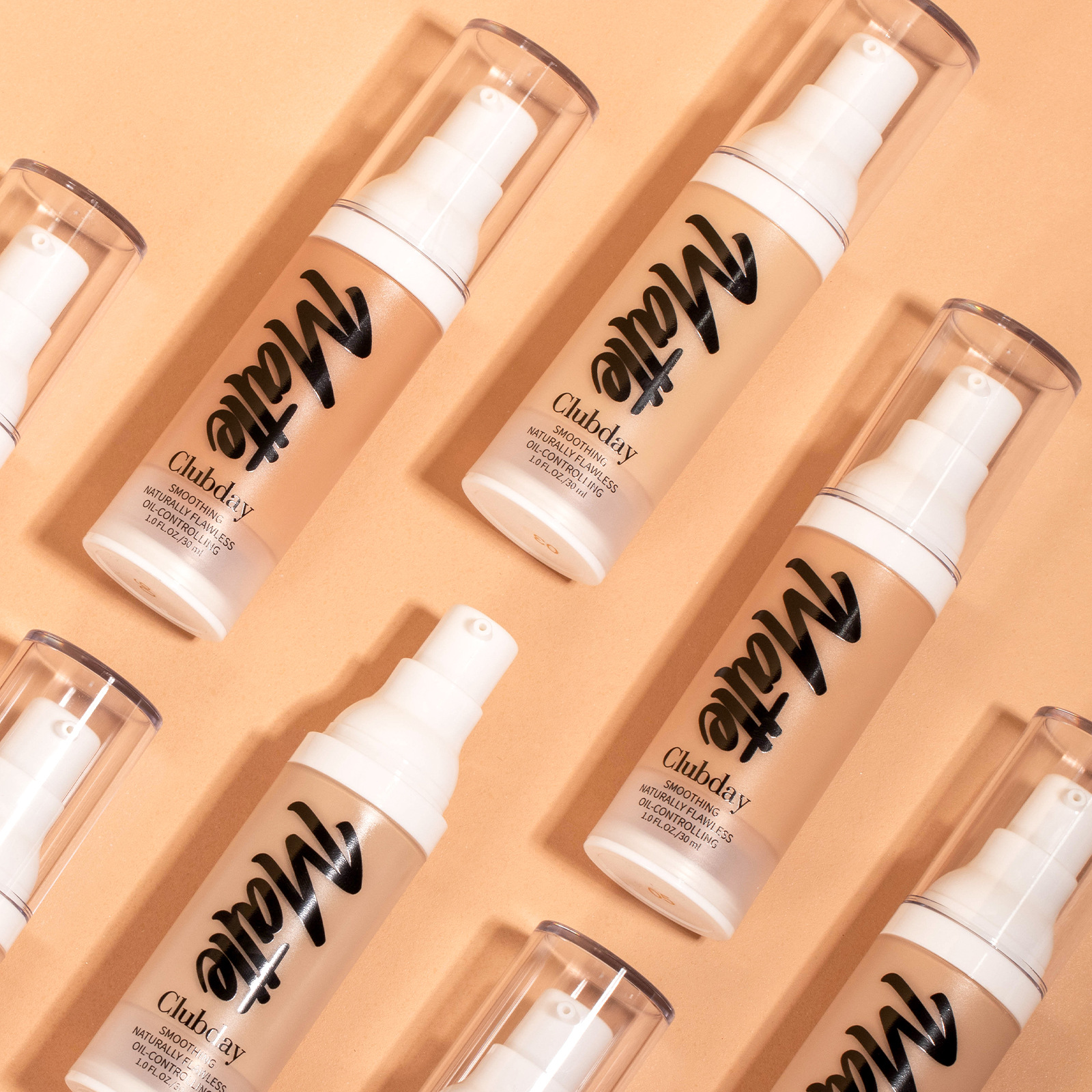 Clubday 8-color matte Foundation Cross-border Makeup Acne Mark Concealer Long-lasting Makeup without Smudge Waterproof and oil-Control Foundation Specification drawing