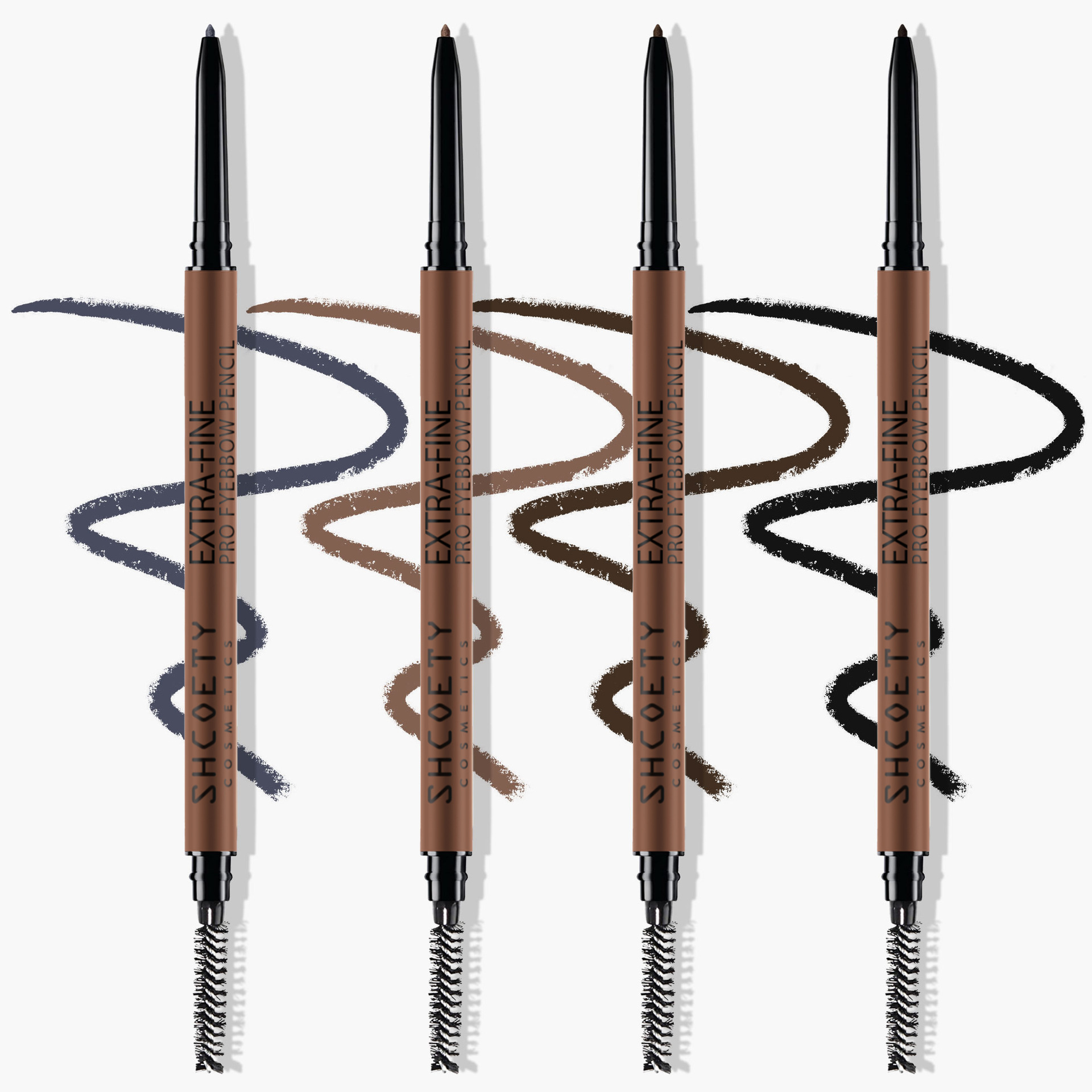 SHCOETY dual-head ultra-fine Eyebrow Pencil 4-color natural, long-lasting, waterproof, sweat-proof, non-smudge ultra-fine core cross-border makeup Item Picture