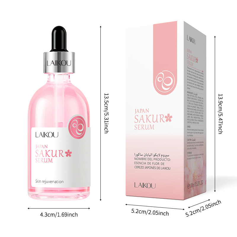 Cross-border Laicome Japanese Cherry Blossom Essence 100ml, essence Essence, hydrating and moisturizing facial care manufacturer wholesale Specification drawing