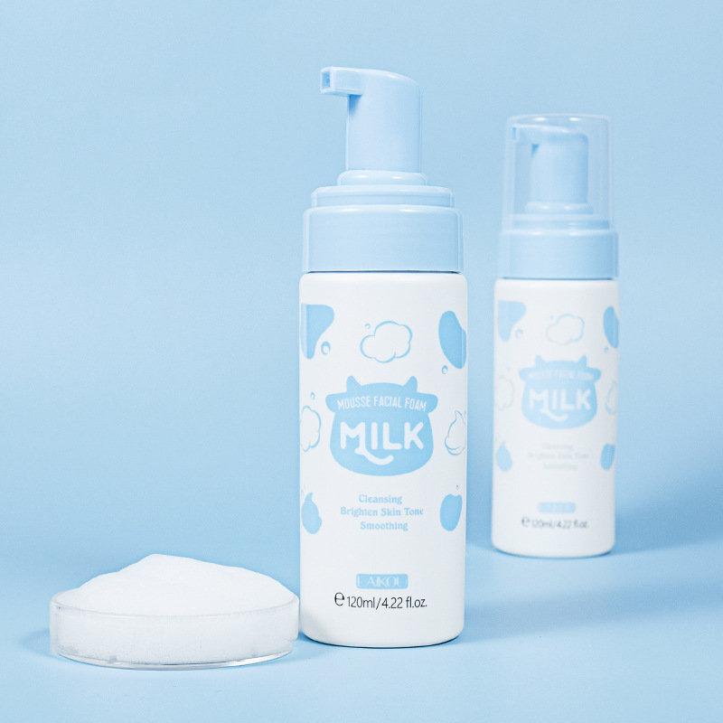 LAIKOU Milk Cleansing Mousse 120ml Pore-cleaning Skin Care products wholesale temu Shrimp Peel Cross-border details Picture