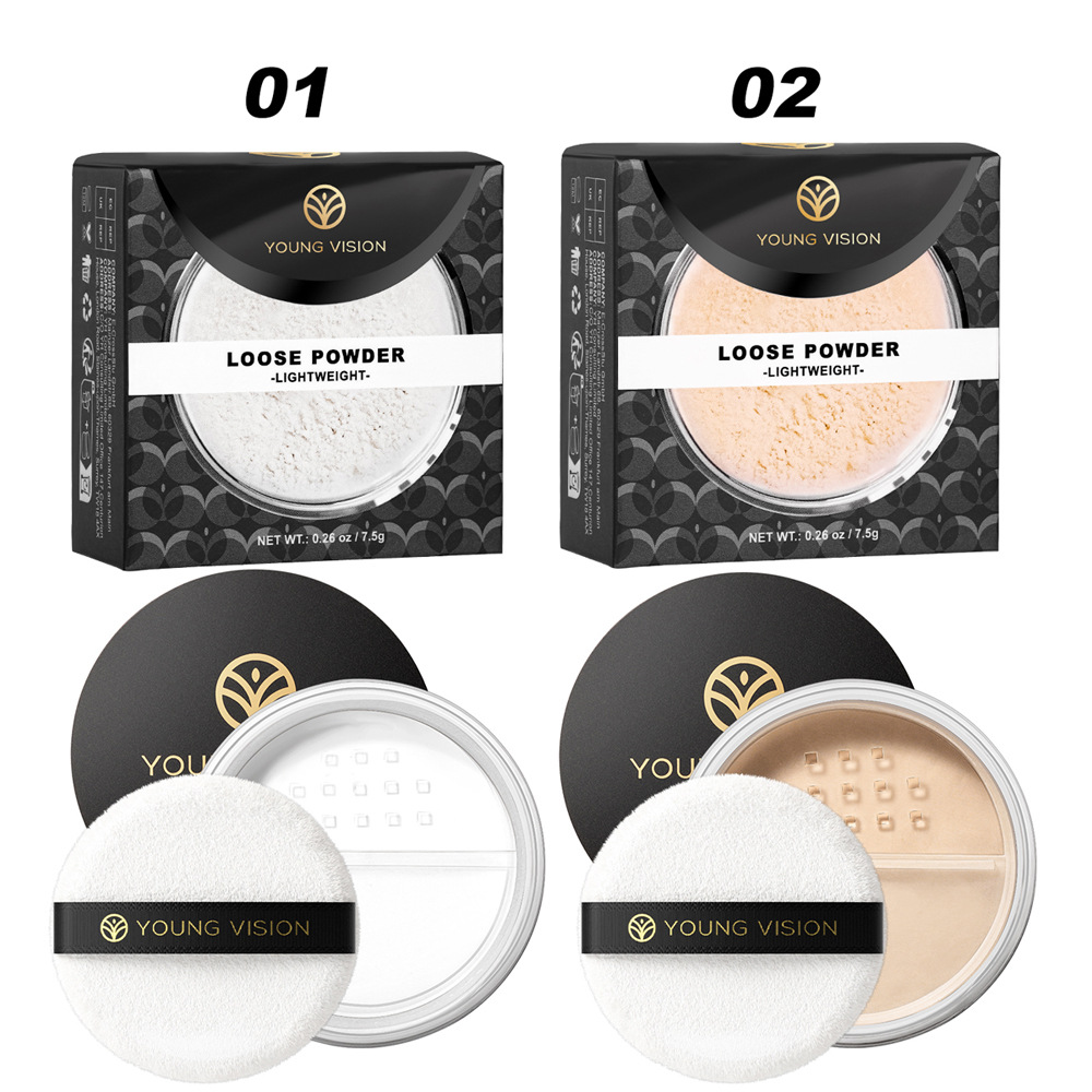 YOUNG VISION Setting loose powder is not prone to powder sticking, breathable, fine and not easy to smudge. It is a matte contour powder Item Picture
