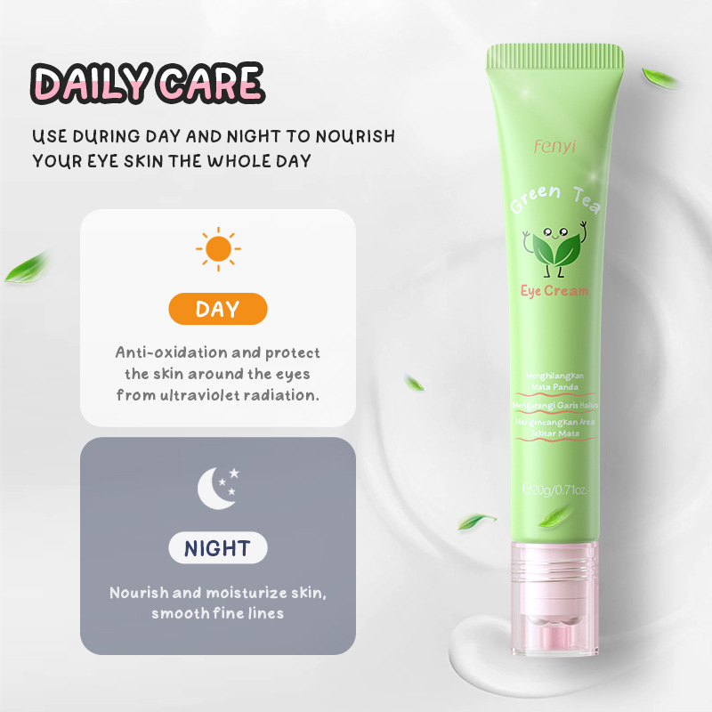 Cross-border fenyi Green Tea Eye Cream 20g Indonesian Version Hydrating, Moisturizing, Nourishing and improving eye Bags Manufacturer in stock Application Scenario