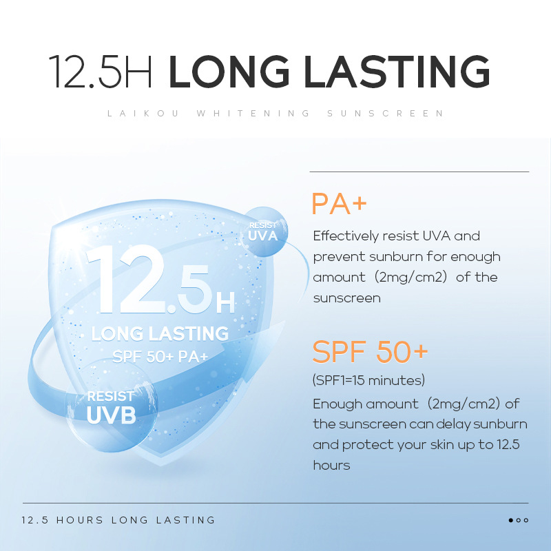 LAIKOU sunscreen 8g Summer Hydrating and Moisturizing Cross-border Factory Wholesale in Stock Application Scenario