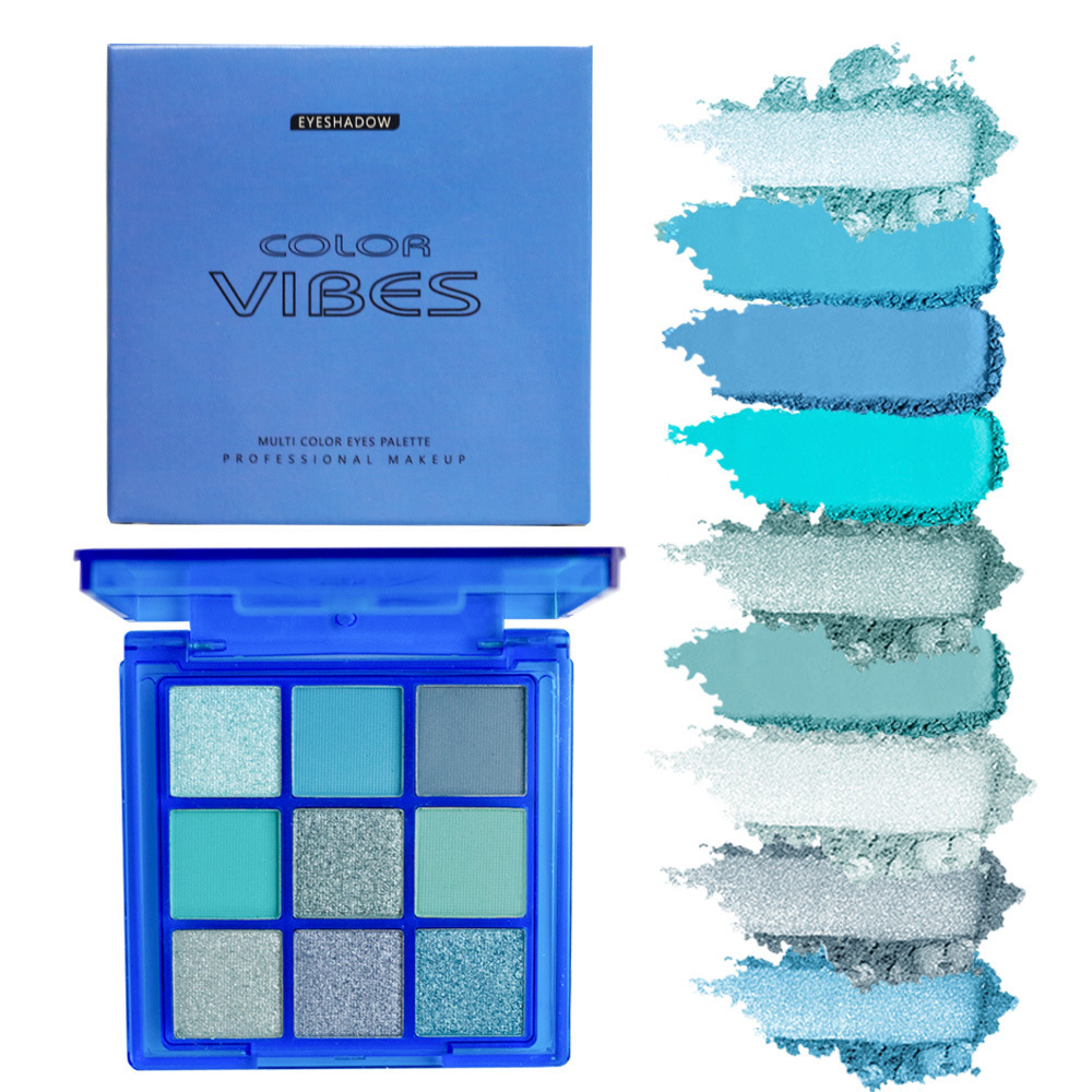 COOL STORY Blue Witch 9-color Eyeshadow Palette fang Sweat Klein Blue cos Stage Festival Colorful Makeup details Picture