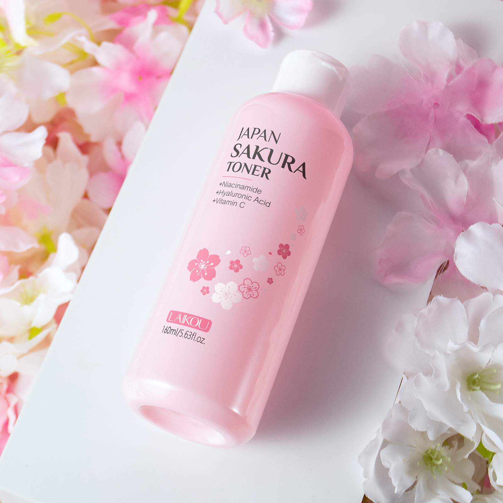 LAIKOU Cherry Blossom Toner 160ml Upgraded Large bottle Cross-border fda skin care product in English packaging Application Scenario