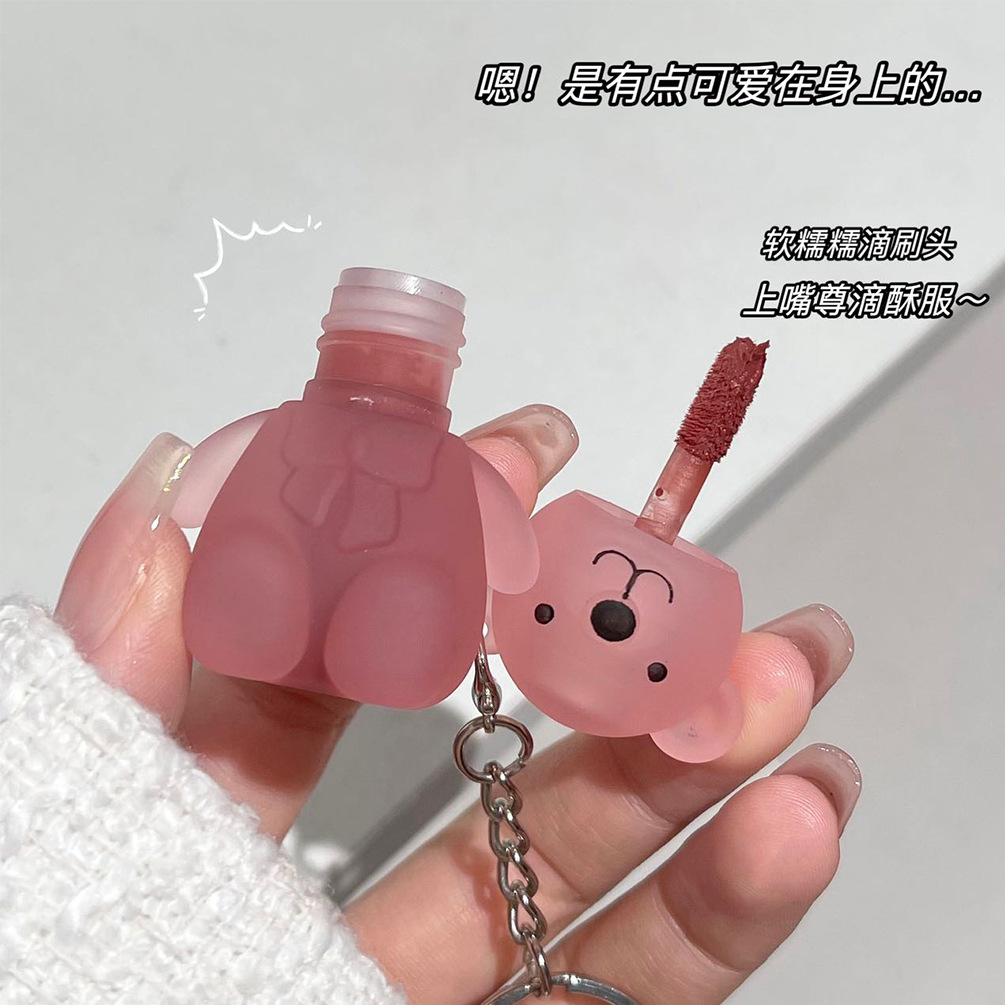 Art Value Cute Little Bear Velvet Lip Mud, soft mist, white and smooth lip glaze, low saturation color, versatile and affordable Specification drawing