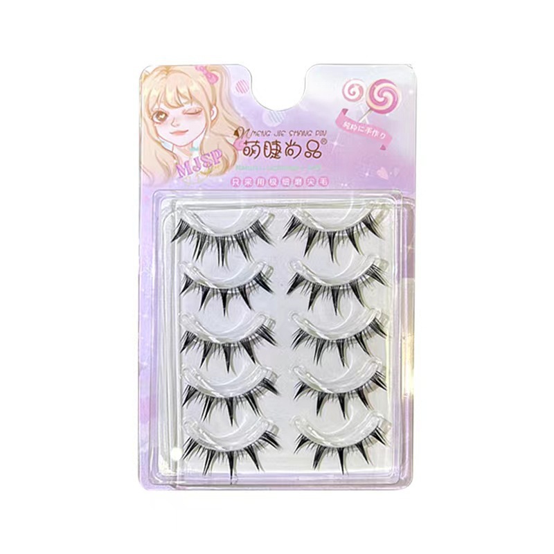 Mengjie Shangpin Eyelash Shop offers the same natural comic false eyelashes as the thick and dense one-piece devil Barbie eyelashes Item Picture