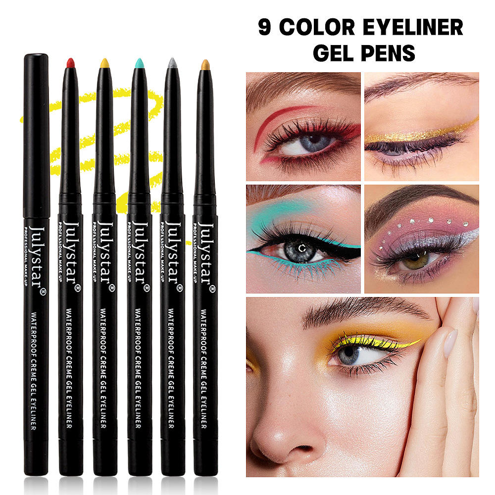 Julystar long-lasting Waterproof and non-smudging colorful eyeliner Gel Pen for export, exclusively for wholesale of easy-to-apply eye makeup Application Scenario