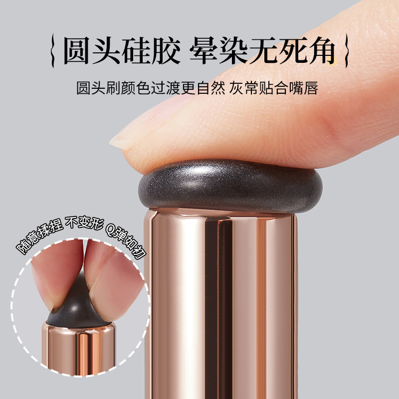 VNKT Q soft silicone lip brush, concealer brush, round head, natural and easy to blend, no powder consumption, multi-functional portable makeup brush Specification drawing