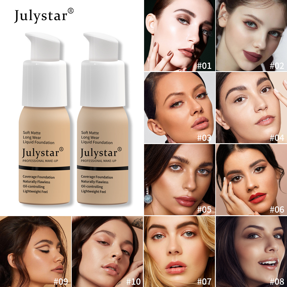 Julystar Non-smudging foundation, Foundation Cream, Foundation Cream Foundation Specification drawing