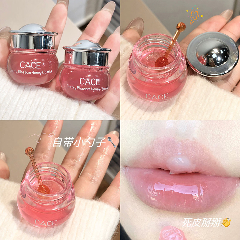 CACE Cherry Blossom Honey Lipstick Moisturizes and nourishes dry lips, repairs cracks, and makes lips rosy and plump. One-piece consignment wholesale Application Scenario