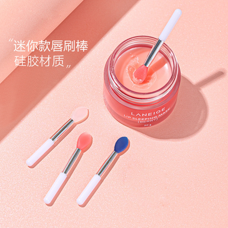 Mini lip brush, red lip brush, mask lip gloss, silicone lip brush, individual packaging, dust-proof eyeshadow makeup brush full figure