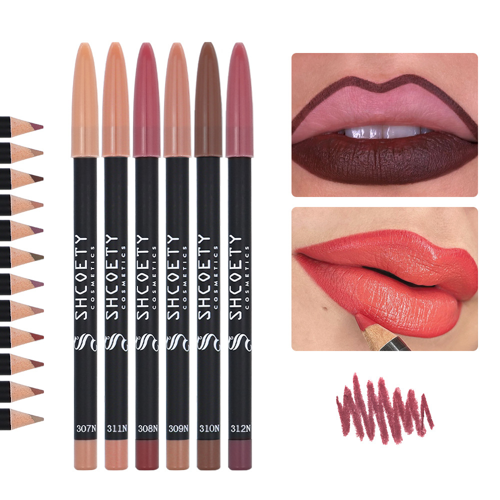 A new cross-border product from Europe and America, 12-color lipstick lip liner, matte, long-lasting and non-fading lip liner, a bestseller for wholesale of foreign trade cosmetics full figure